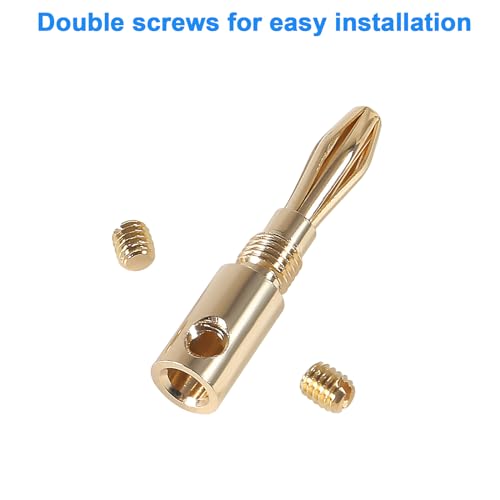 12 pares/24 pcs Conectores Banana Plug Audio Dorado miniatura 6