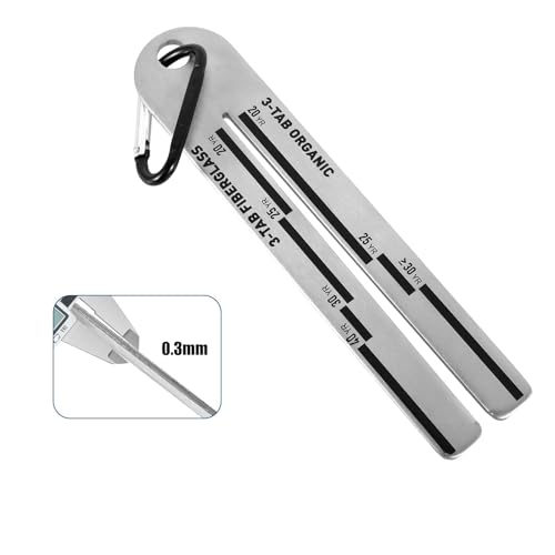 4/09 Shingle Gauge with Carabiner Metal Roof Gauge Tool, Measuring Tool for Roof Shingle Pitch Gauge Roofing for Measuring and Analyzeing The Thickness of Roof Tiles(2 Packs)