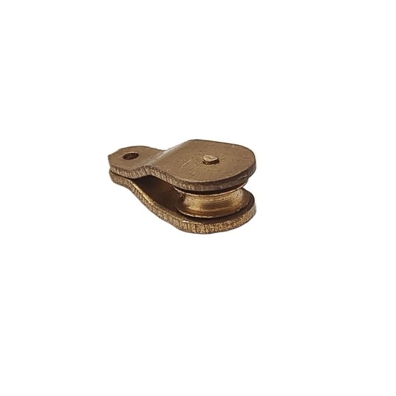 10PCS Dia 3/4/5/6/8mm Mini Brass Pulley Center Hole Diameter 1mm Single Groove Roller Pulleys Thickness 1.3/1.5/1.7/2.0/2.3mm(Diameter 4mm)