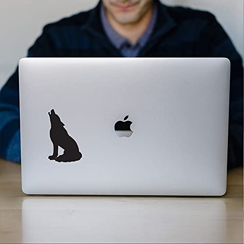 Image of NBFU Decals Wolf Silhouettes (Black) (Set of 2) Premium Waterproof Vinyl Decal Stickers for Laptop Phone Accessory Helmet Car Window Bumper Mug Tuber Cup Door Wall Decoration