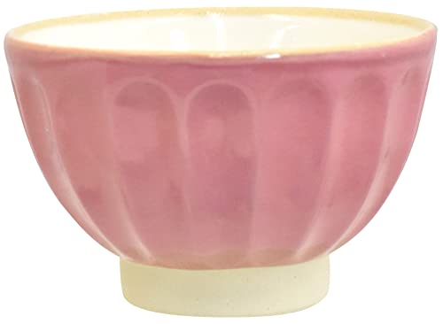 逸品社 茶碗 径11.5×7.2cm ピンク 花 ダリア