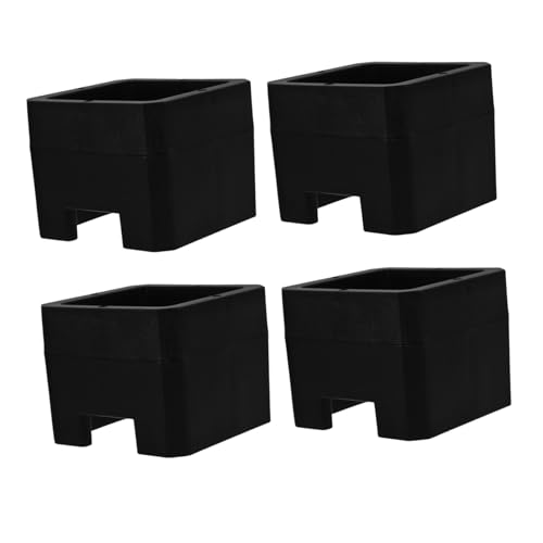 Housoutil 4Pcs Reversible Bed Risers Skid Design for Enhanced Stability Multi Functional Couch and Table Lifts Height Increase Protects Floors and Carpets