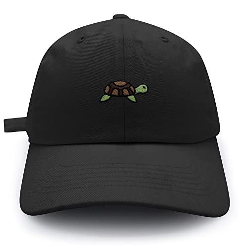 Jpak Turtle Baseball Cap Embroidered Cotton Dad Hat - Zoo Animal Black #TOP6