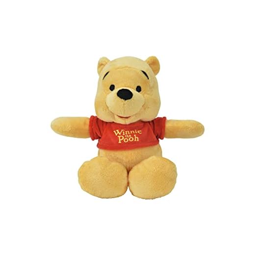 Simba 6315874995 - Peluche Disney Winnie the Puuh Flopsie Refresh, Pooh, 25 cm, adatto a partire dai primi mesi di vita, peluche