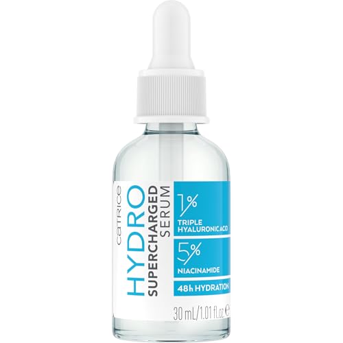 Catrice Sérum facial Hydro Supercharged, transparente, hidratante, regenerador, alisador, para piel seca, vegano, sin aceite, sin perfume, sin alcohol, 1 unidad (30 ml)
