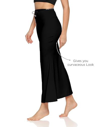 Image of Women's Saree Silhouette I Saree Shapewear Flare Petticoat for Women, Lycra Cotton Blended, Petticoat, Skirts for Women, Shape Wear Dress for Saree