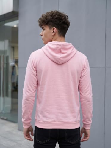 Image of HOODMASTER Unisex Fleece Hoodie Sweatshirt with Pockets Full Sleeves Regular Fit Solid Pattern Hooded Neck and Standard Length | Hoodies for Men & Women