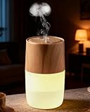 Aroma Diffuser 300ml, Kabellos Aromatherapie Diffusor für ätherische Öle mit Jellyfish Spray Mode, 7-Farben-LED-Licht, Wasserlose Automatische, Leise Luftbefeuchter für Zuhause Büro