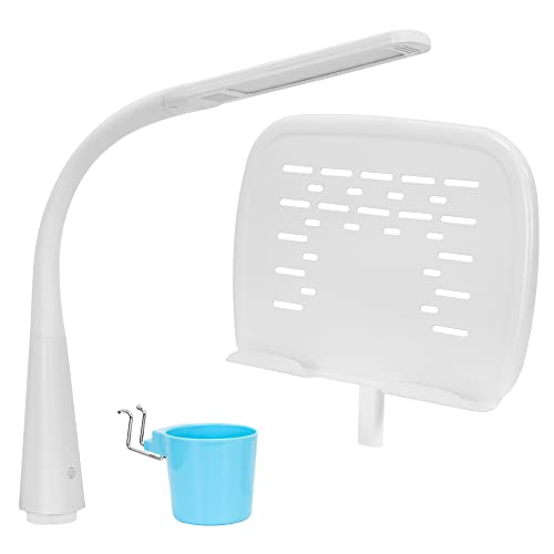 Image of Mount-It! Accessory Kit for Height Adjustable Kids-Desk | Includes LED-Lamp, Book Holder Shelf and Pencil Holder-Cup, Blue, Works with Older Desk Models