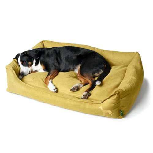 HUNTER EIBY Hundesofa, schmutzabweisend, Easy CLEAN-Technologie, pflegeleicht, M, gelb