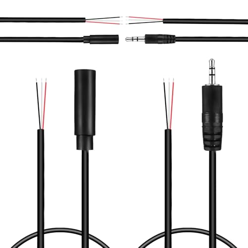 SHOWERORO 5Mm Audio Extension Cable 2 Male to 2 Female Connectors 30Cm Cord for Car, Speaker, Headphone and Microphone Use