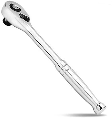 Edward Tools Quick Release Ratchet Handle 1/2” Drive - 10” Long - Heavy Duty Steel Construction - Quick release to Change Sockets - SAE/Metric