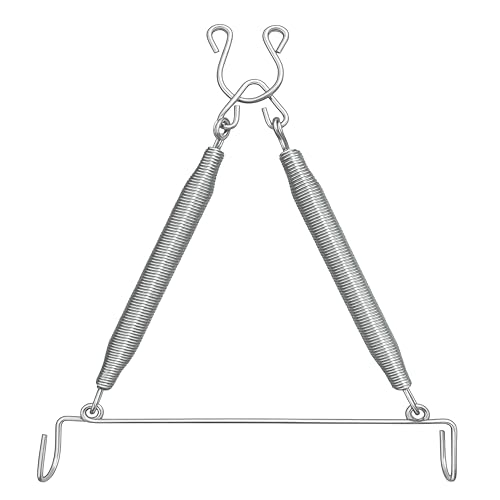 Image of Baby Cradle Spring with Hanger | Triangle Hanging Spring with Hanger for Swing, Thottil Hook | Up to 20Kg(Silver, Triangle Cradle Spring)