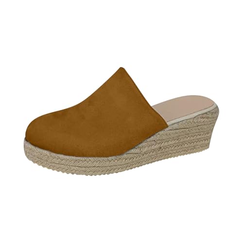 Sandalias de mujer con tacón cerrado, sandalias de cuña, zapatos de playa, antideslizantes, zapatillas de verano, zapatos de tacón alto, sandalias de mujer, sandalias de plataforma, zapatos de jardín