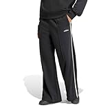 adidas Women's Seasonal Essentials Colorpop Pants with Embroidere, Black/Off White, X-Large