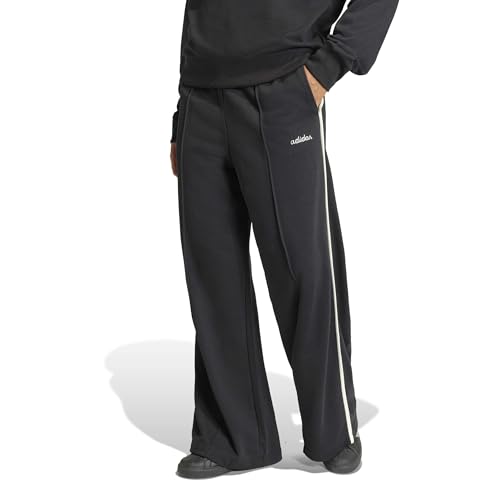 adidas Women's Seasonal Essentials Colorpop Pants with Embroidere, Black/Off White, X-Large