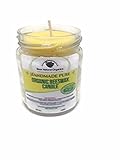 Handmade 100% Raw Pure Organic Aromatherapy Lavender Essential Oil Pure Beeswax Candle 6 Ounce