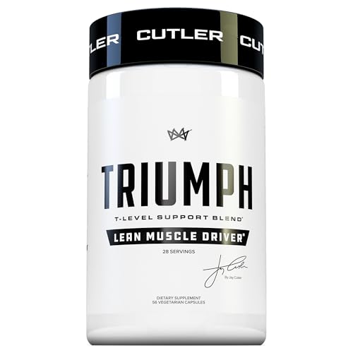 TRIUMPH Testosterone Booster for Men: Best Test Booster and Estrogen Blocker for Men with DIM, KSM 66 Ashwagandha, and Boron Citrate, Build Natural Lean Muscle Mass and Strength, 56 Veggie Capsules