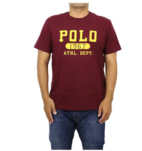 Image of Polo Ralph Lauren Men's Classic Fit Logo Jersey T-Shirt, Burgundy, XL