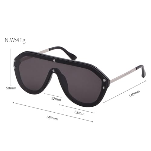 Lunettes de soleil surdimensionnées MUTYNE pour femme grand cadre de luxe