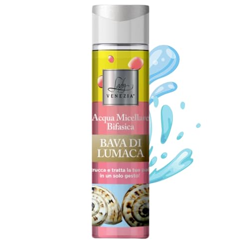Lady Venezia Agua micelar de baba de caracol – Desmaquillante facial y ojos delicado – Elimina el maquillaje y la impureza – Hidratante, iluminador y nutritivo – Perfecto para un uso diario