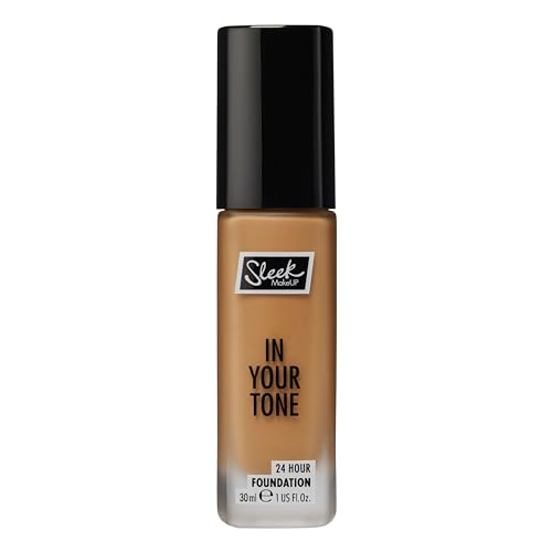 Sleek MakeUP In Your Tone 24-Stunden-Foundation, mittlere aufbaubare Abdeckung in 30 Farbtönen, halbmattes makelloses Finish, 7 W