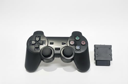 Image of Premium 2.4GHz Wireless Controller for PS2 - Lag-Free High-Performance Gamepad with Dual Vibration, 10m Range & Precision Analog Sticks - Compatible with all PlayStation 2 Models
