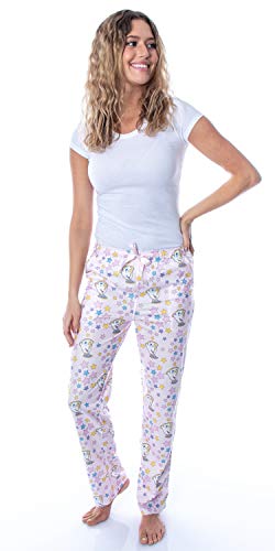 Disney Princess Women's Beauty And The Beast Chip Potts Smooth Touch Sleep Bottoms Lounge Pajama Pants (Medium) #TOP1