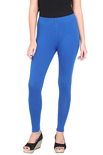Image of Women's Cotton Lycra Ankle Length Leggings | Soft & Stretchable Everyday Wear