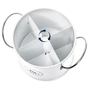 Vintage Farmhouse Utensil Holder, 4 Compartment Metal Silverware Cutlery Caddy with Removable Divider, Round Flatware Organizer with Handle for Kitchen Countertop, Fork Spoon Knife, White Vintage Farmhouse Utensil Holder 4 Compartment Metal Silverware Cutlery Caddy with Removable Divider Round Flatware Organizer with Handle for Kitchen Countertop Fork Spoon Knife White