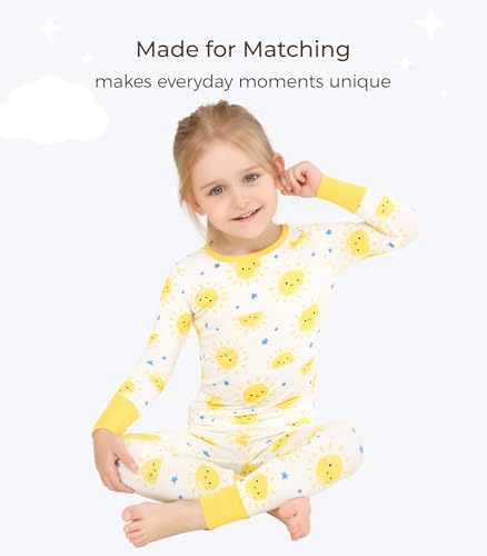 Image of Toddler Boys Girls Clothes Viscose from Bamboo Long Sleeve Top and Pants Clothing Set Soft 2Pcs Kid Outfit