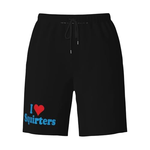 I Love SQUIRTERS Men's Quick-Dry Board Shorts 7" - Swim Trunks Summer Hawaii Beach3