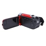Videocámara Digital Full HD 16X, Profesional Para Fiesta en Casa (Rojo)