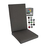 WETTERFEST - Das Sitzkissen ist nicht nur UV-beständig sondern auch atmungsaktiv, wodurch es verschiedene Wetterbedingungen gut aushalten kann. Durch 2 Reißverschlüsse lässt sich der Stoff abziehen & leicht reinigen.