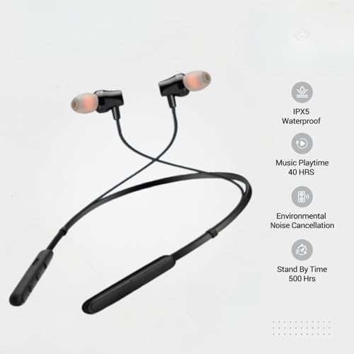 Image of Drumstone ( 𝟏𝟔 𝐘𝐄𝐀𝐑 𝐖𝐀𝐑𝐑𝐀𝐍𝐓𝐘 Bluetooth 5.3 Neckband Earphones - 36H Playtime, Type-C Charging, Unplugged Experience with Powerful Bass and in-Ear Comfort for Daily Use