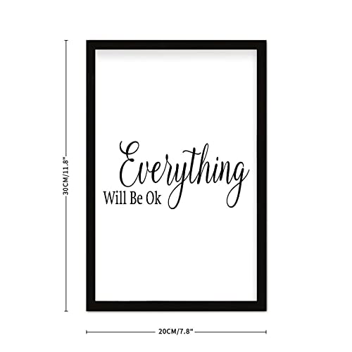 Panneau de table Everything Will Be Ok encadré, le cadeau de motivation idéal - 4