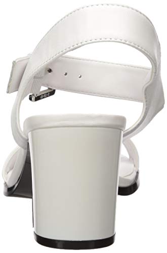 Calvin Klein Women's Darla Heeled Sandal, White Leather, 9.5 M Us #TOP26