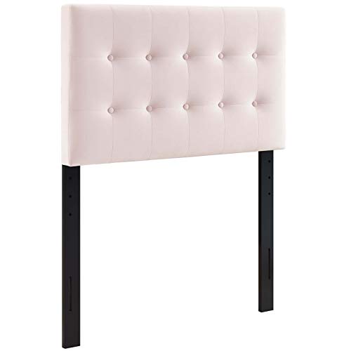 Image of Modway Emily Twin Biscuit Tufted Performance Velvet Headboard, Pink