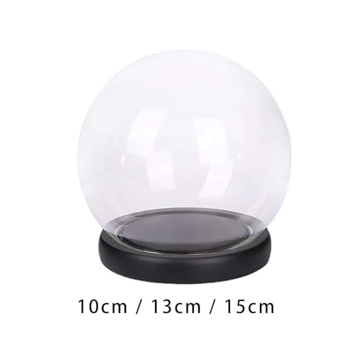 Cloche en verre de 15cm transparente pour objets de collection - 4