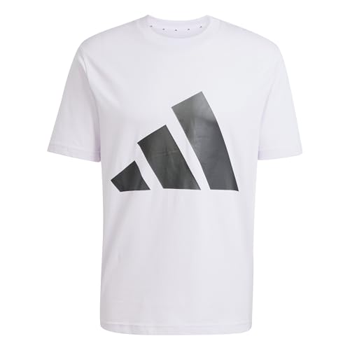 adidas Herren Essentials Big Logo Single Jersey Tee, Ice Lavender/Black, M