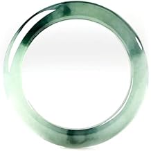 Jade Rings for Women Men, Green Floating Flowers Natural A Grade Eternity Chinese Style Jadeite Stone Jewelry Size 11