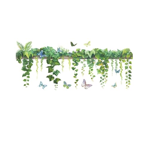 Plantes Vertes Magnifique Décoration Autocollants Muraux, Transferts Sticker Mural Plante, Pvc, Avec Feuilles D'aneth Design Unique Vert Pour Chaque Pièce De Votre Maison (39 X 90 Cm 1 Pièce)