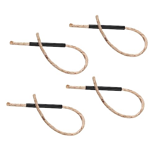 BESPORTBLE 4Pcs Outdoor Fire Starter Survival Wick Ropes Durable Camping Tubes for Quick Flame Ignition Essential Tool for Hiking and Emergency Situations