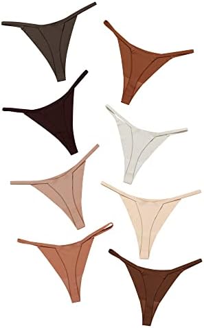 DEANGELMON G-string Thongs for Women Panties No Show Thong Seamless Underwear Low Rise Comfortable Microfiber Workout Pack