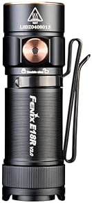 fenix E18R V2.0 Black Special Edition, Rechargeable Mini EDC Torch | 1200 Lumens | 146m | 200 Hrs Max | Magnetic Tail Cap | Bi-Directional Body Clip | 1 Lumen Moonlight Mode | USB-C | IP68