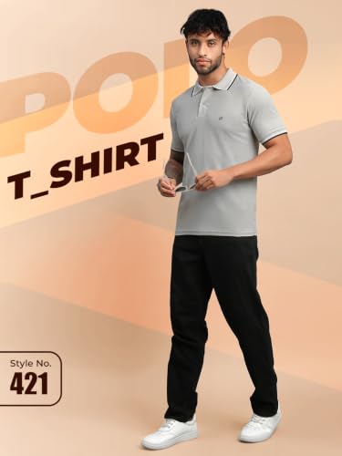 Image of Lux Nitro Men's Dry Fit Polo T-Shirt | Microfiber Sports Collar T-Shirt | Moisture Wicking, Breathable & Quick Dry | Stylish Casual & Gym Wear