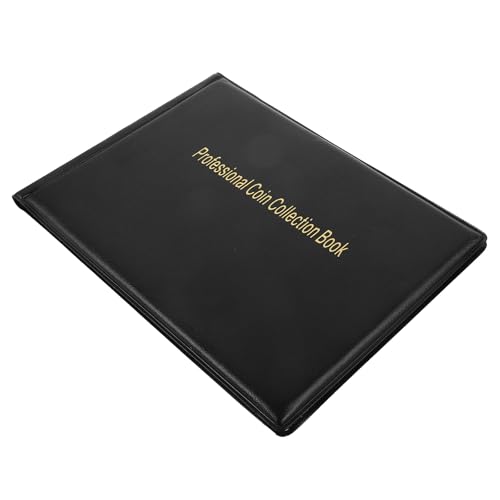 Artibetter Álbum para Monedas Coleccionables 240 Ranuras Organizador de Monedas Antiguas en PVC Conmemorativas Negro Almacenamiento Práctico para Coleccionistas