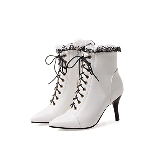 Bottes courtes à bout pointu et talon 8cm de haute manufacture