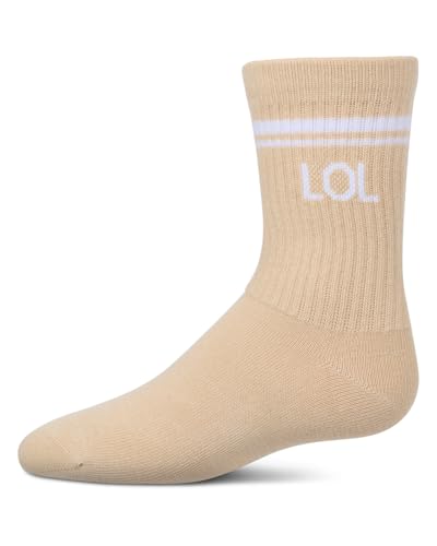 MeMoi Girl's LOL Athletic Crew Socks3