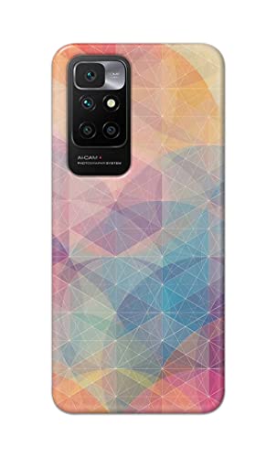 Image of Printed Hard Back Cover Case for Mi Redmi 10 Prime Back Cover (Crumpled Paper Design) -1803